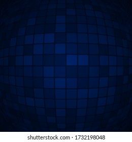 Abstract background of small squares or pixels in dark blue colors