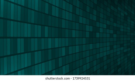 Abstract background of small squares or pixels in dark turquoise colors