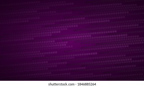 Abstract background of small squares or pixels in shades of dark purple colors