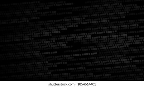 Abstract background of small squares or pixels in shades of black and gray colors