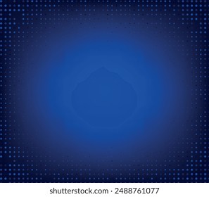 Abstract background of small squares or pixels of different sizes in blue colors.