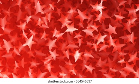 Abstract background of small stars in red colors