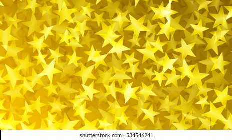 Abstract background of small stars in yellow colors