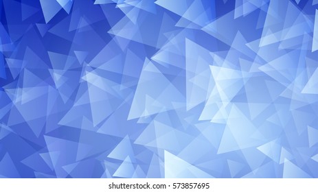 Abstract background of small triangles in blue colors
