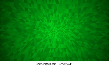 Abstract background of small triangles in green colors.