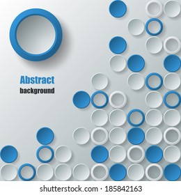 Abstract background with small white and blue circles. Eps10 Vector illustration