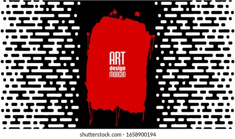 Fondo abstracto con una mancha de pintura en tonos rojos y negros