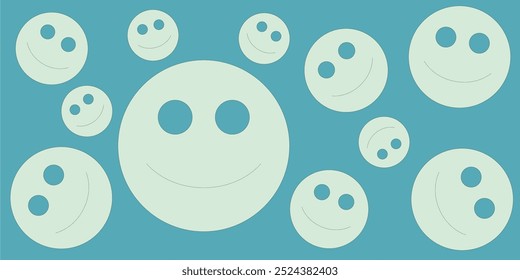 Diseño de Vector de fondo abstracto con Elementos de icono de cara sonriente