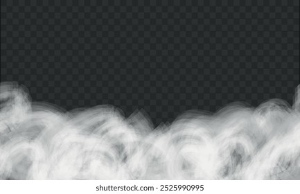 Abstract background with smoke and fog on a dark background and copy space for text, outer space. Vector illustration