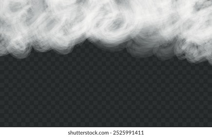 Abstract background with smoke and fog on a dark background and copy space for text, outer space. Vector illustration 2