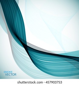 Abstract background smoke wave. Vector, illustration