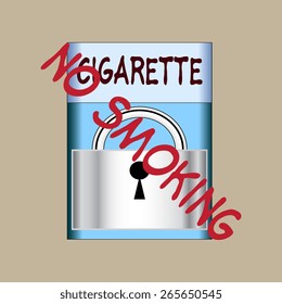 Abstract background. Smoking ban. Vector illustration