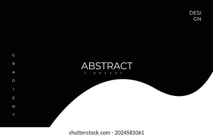 Abstract background with smooth black and white color waves. Premium Vector color wavy line
