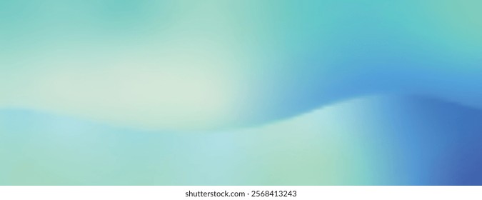 Abstract background with smooth blue and green gradient. The background features a soft, flowing texture with blue and green hues. Minimal abstract wavy gradient vector background