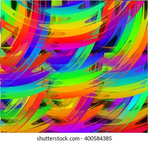 Abstract background with smooth bright waves and text