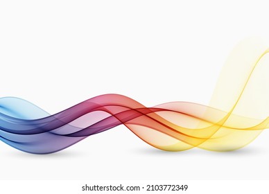 Abstract background with smooth color wave. Multicolored wavy lines