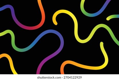 Abstract background with smooth, colorful gradient wavy lines. Modern, dynamic design.
