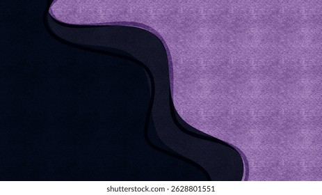 Fondo Abstractas de la ilustración de curvas suaves. Onda púrpura