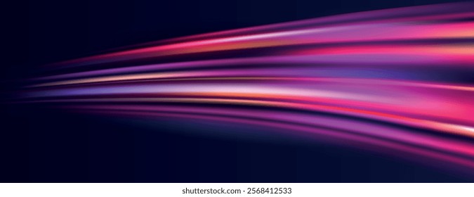 Abstract background with smooth, flowing lines in vibrant pink and purple. The background is dynamic with pink and purple hues. Gradient background vector. Pink background.