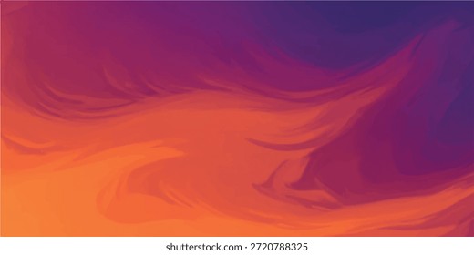 Fondo Abstractas con líneas suaves y fluidas en un gradiente de naranja cálido a púrpura profundo.