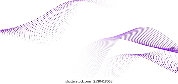 Fondo Abstractas con líneas púrpuras que fluyen suaves.