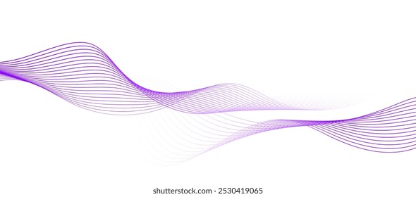 Abstract Background with Smooth Flowing Purple Lines.