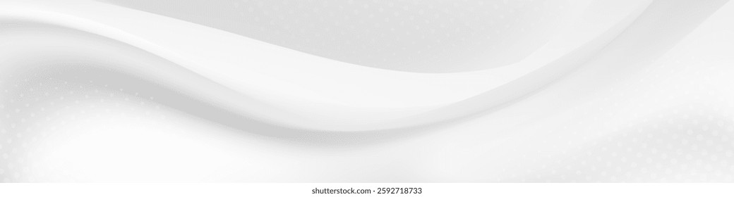 Abstract background with a smooth, flowing white wave.