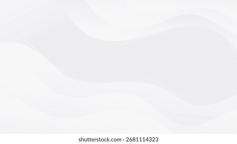 Abstract background with a smooth, flowing white design. 