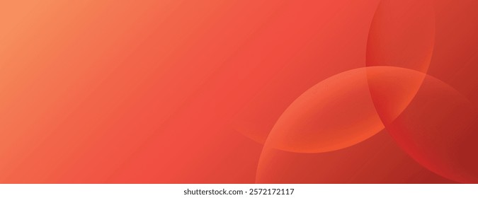 Abstract background with a smooth gradient background in orange. Features soft, overlapping circles with a warm orange color scheme. Minimal abstract circles vector gradient background