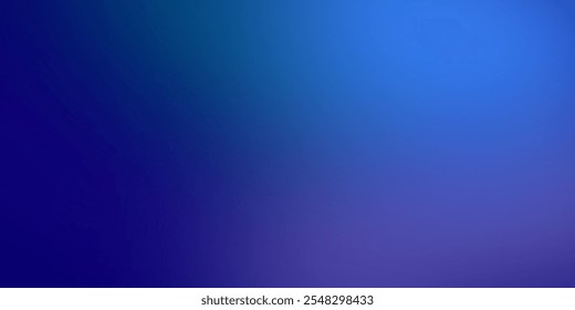 Fondo Abstractas con una suave transición de degradado de azul profundo a púrpura, luego a azul más claro e índigo. Ilustración vectorial