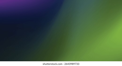 Abstract background with a smooth gradient transition from dark to light with colors ranging from deep blue to vibrant purple, lilac, and green. The gradient's wavy lines create a soft vector eps10