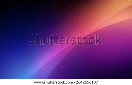 Abstract background with smooth gradients of vibrant colors. Shades blend seamlessly, creating soft, flowing curves and subtle transitions. A minimalist, smooth, fluid composition in a modern style.