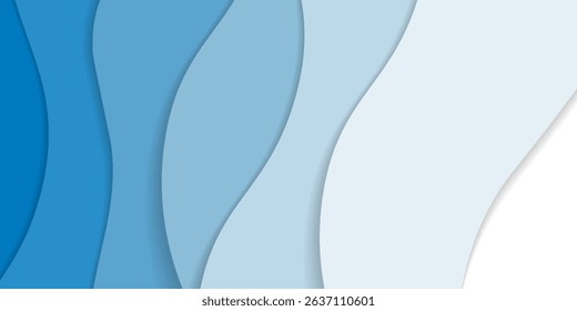 abstract background with smooth, layered blue curves in gradient tones. Ideal for corporate visuals, web banners, tech presentations, or clean design projects.