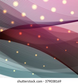 Abstract background with smooth lines. Color waves, pattern, art, technology wallpaper, technology background. Vector illustration. Purple, gray, green colors. 