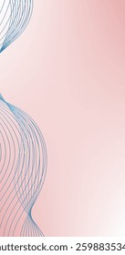 abstract background with smooth lines in pastel colors, vector illustration