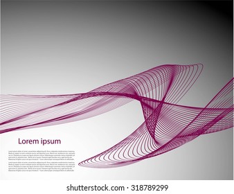 Abstract background with smooth lines and text