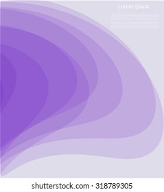 Abstract background with smooth lines and text