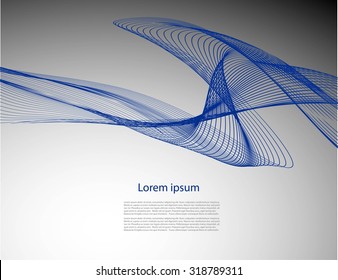 Abstract background with smooth lines and text