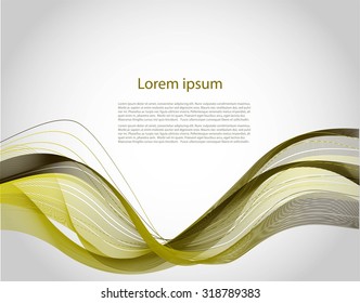 Abstract background with smooth lines and text