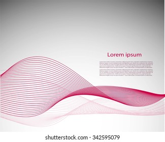 Abstract background with smooth lines and text