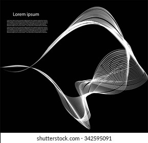 Abstract background with smooth lines and text