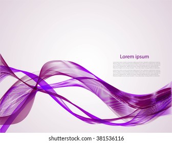 Abstract background with smooth lines and text
