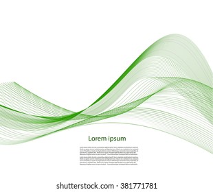 Abstract background with smooth lines and text