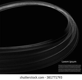 Abstract background with smooth lines and text
