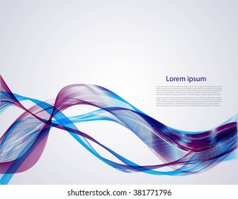 Abstract background with smooth lines and text