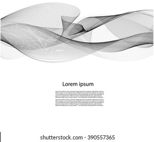 Abstract background with smooth lines and text