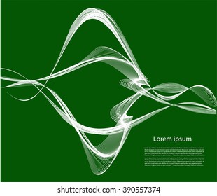 Abstract background with smooth lines and text