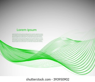Abstract background with smooth lines and text
