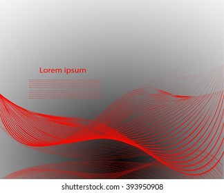 Abstract background with smooth lines and text