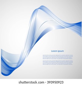 Abstract background with smooth lines and text